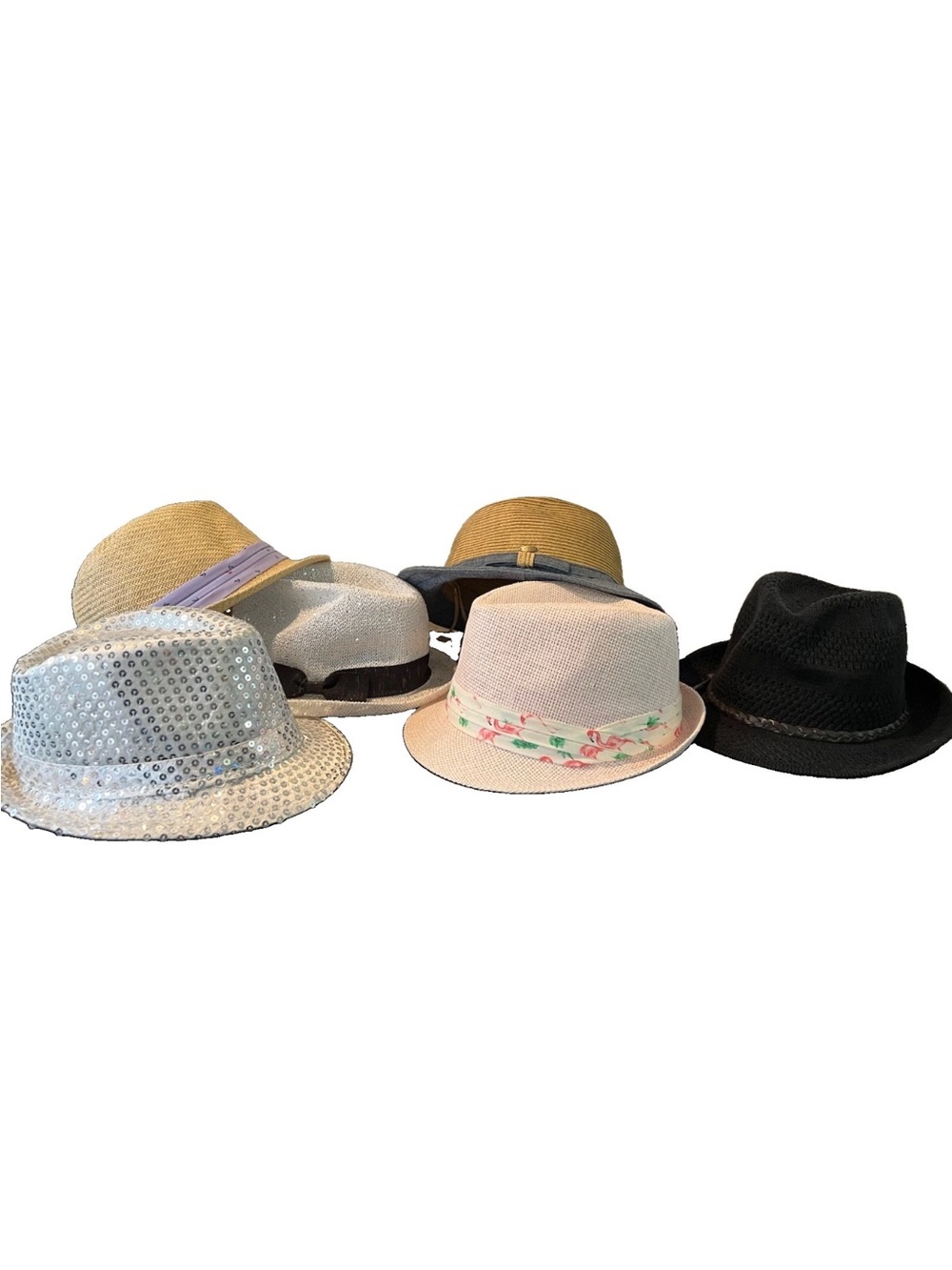 LOT OF 6 MULTI COLOR HATS KIMBERLY C BERMUDA STYLES SCALA BRANDS ONE SIZE